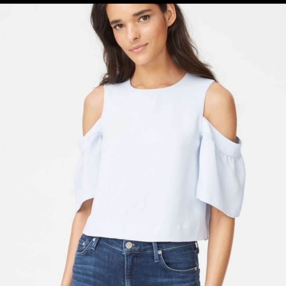 Club Monaco cold shoulder top